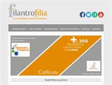 Tablet Screenshot of filantrofilia.org